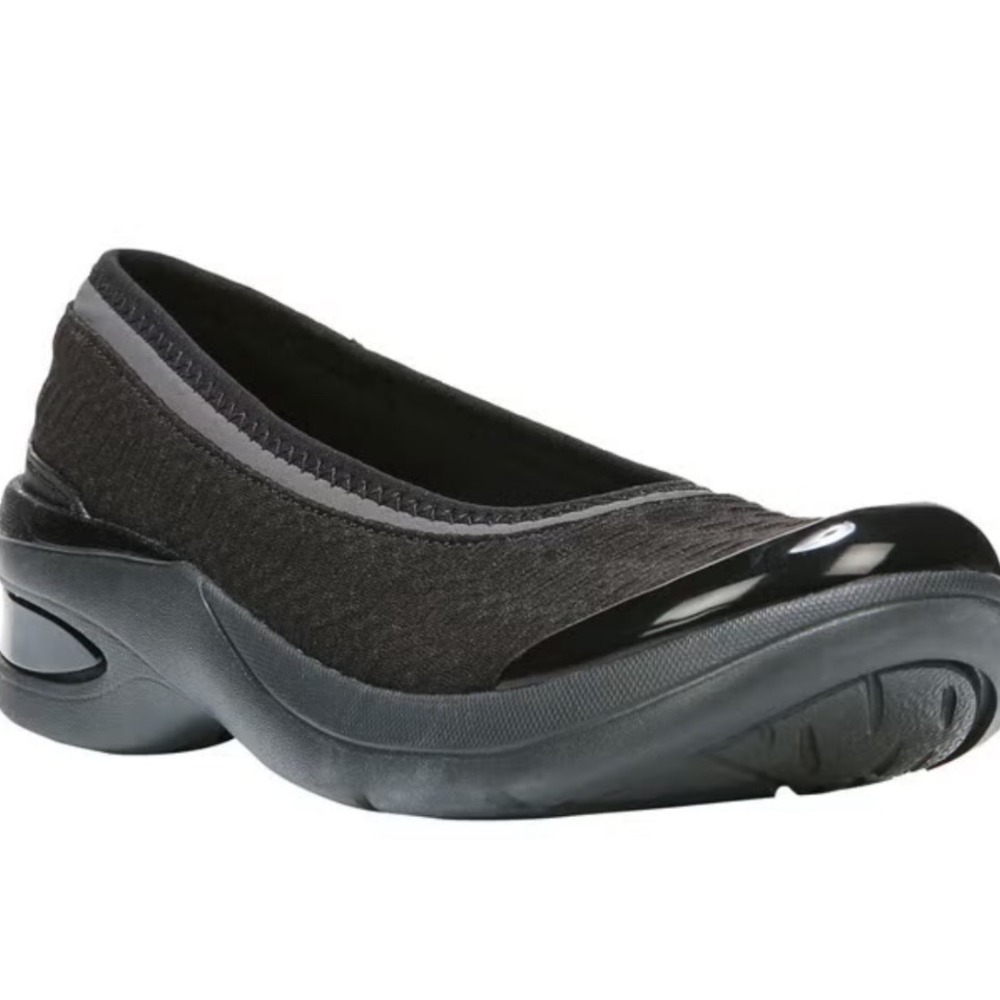Bzees Relax Black Stretch Slip On Comfort Loafers Women's Size 9.5M